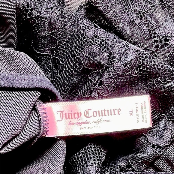 JUICY COUTURE Black Sexy Lace Cutout Bodysuit (XL) - Picture 7 of 8